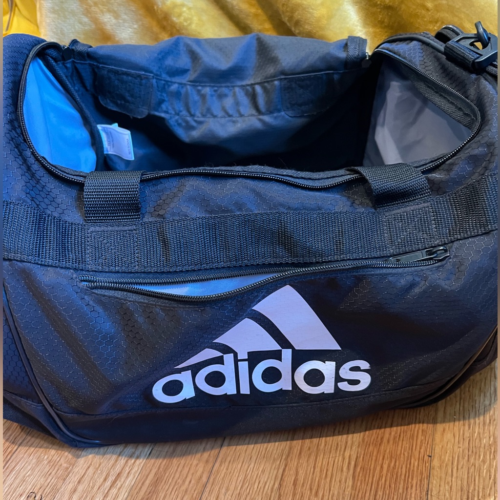 Black Adidas Defender Duffel Bag Gym Bag Athletic